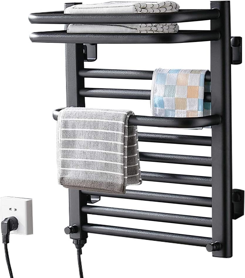 Heated Towel Warmer,Towel Warmers,Constant Temperature Heating (White Right 50 * 76Cm211W) (Black Left 50 * 76Cm211W)