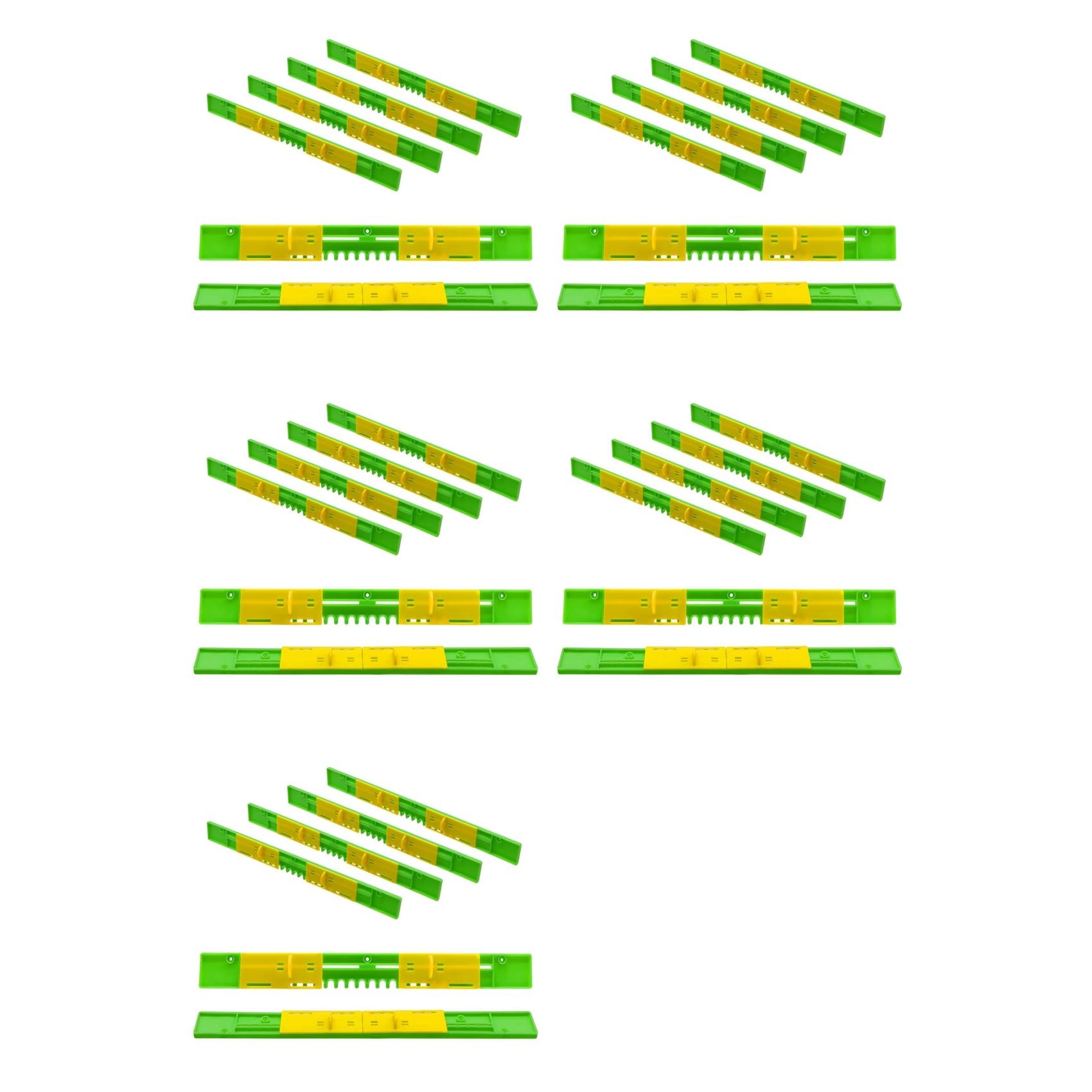 Jnchdghwa Green & Yellow 30 Pack Beehive Entrance Reducer, Bee Hive Mouse Guard 8 Frame,12.5Inch Plastic Beehive Sliding Mouse Guards