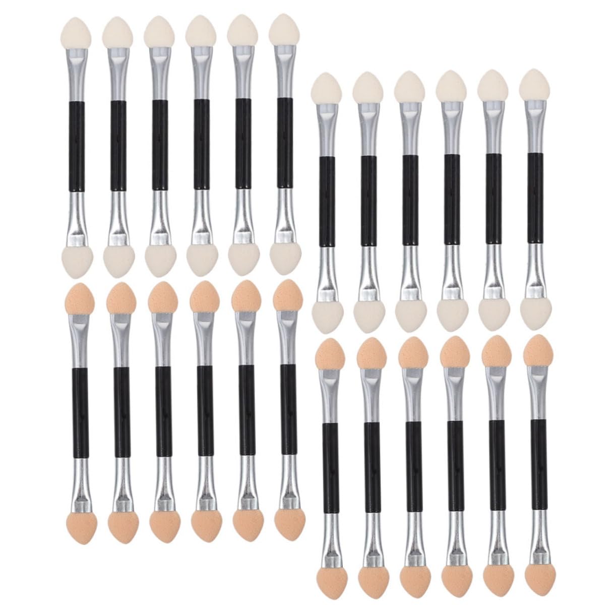 BELLIFFY 4sets Eyeshadow Brush Set Small Applicators for Eye Shadow Stick 24pcs*4