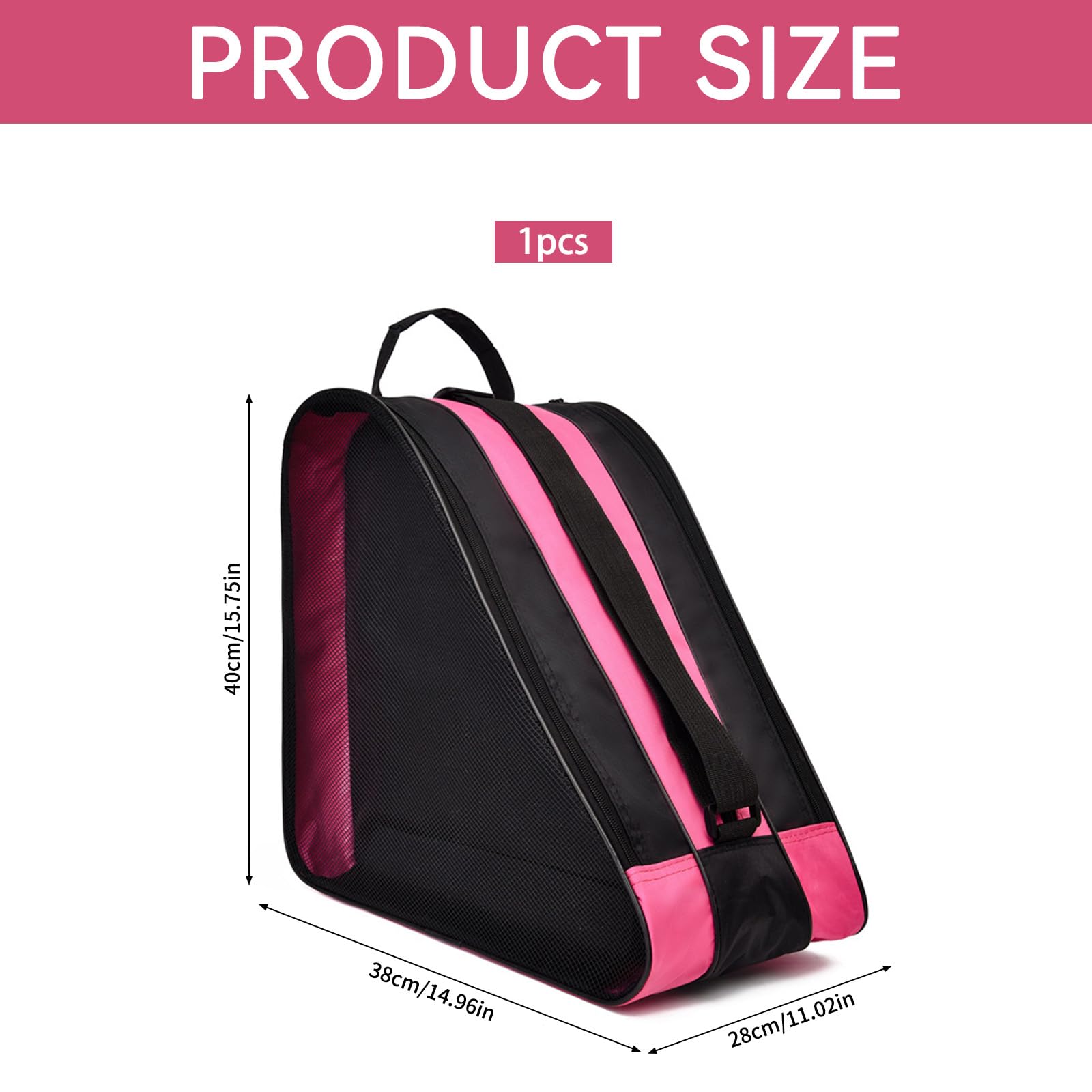Bolsa para Patines,Mochila para Patines en Linea,Bolsa para Patines en Linea Bolsa,Bolsa para Zapatos de Patinaje,Bolsa Patines,Bolsa para Patines de Hielo,Apta para Patines de Hielo y Patines — view 2