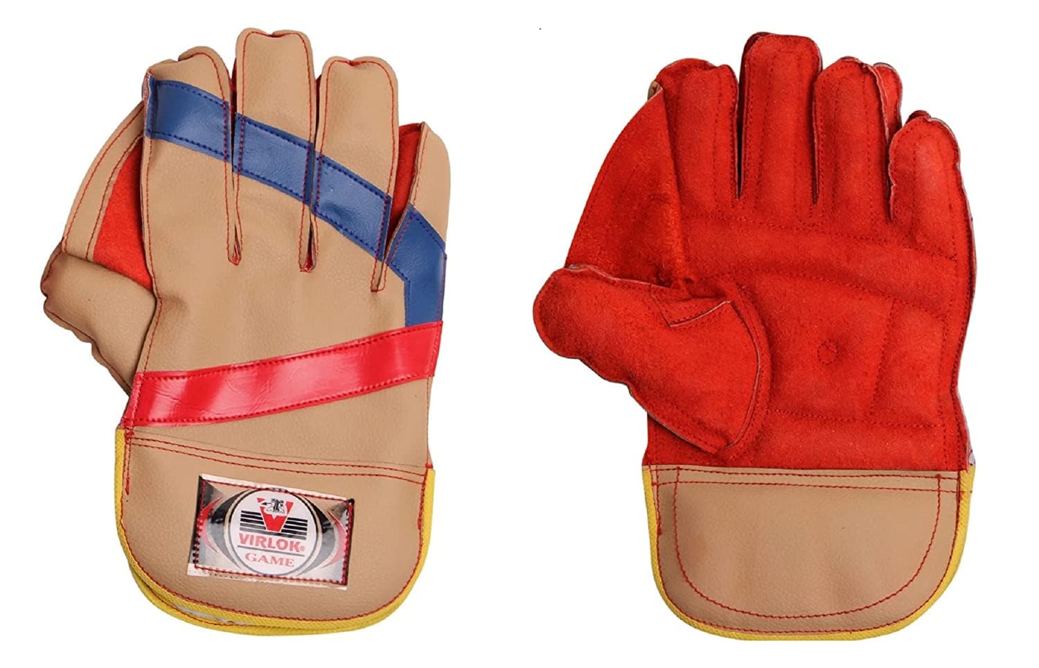 W-315 Wicket Keeping Gloves | Premium Leather Palm for Easy Grip | for Youth/Medium (Multicolor) (B0C8V5MS1D) Amazon Price History, Amazon Price Tracker