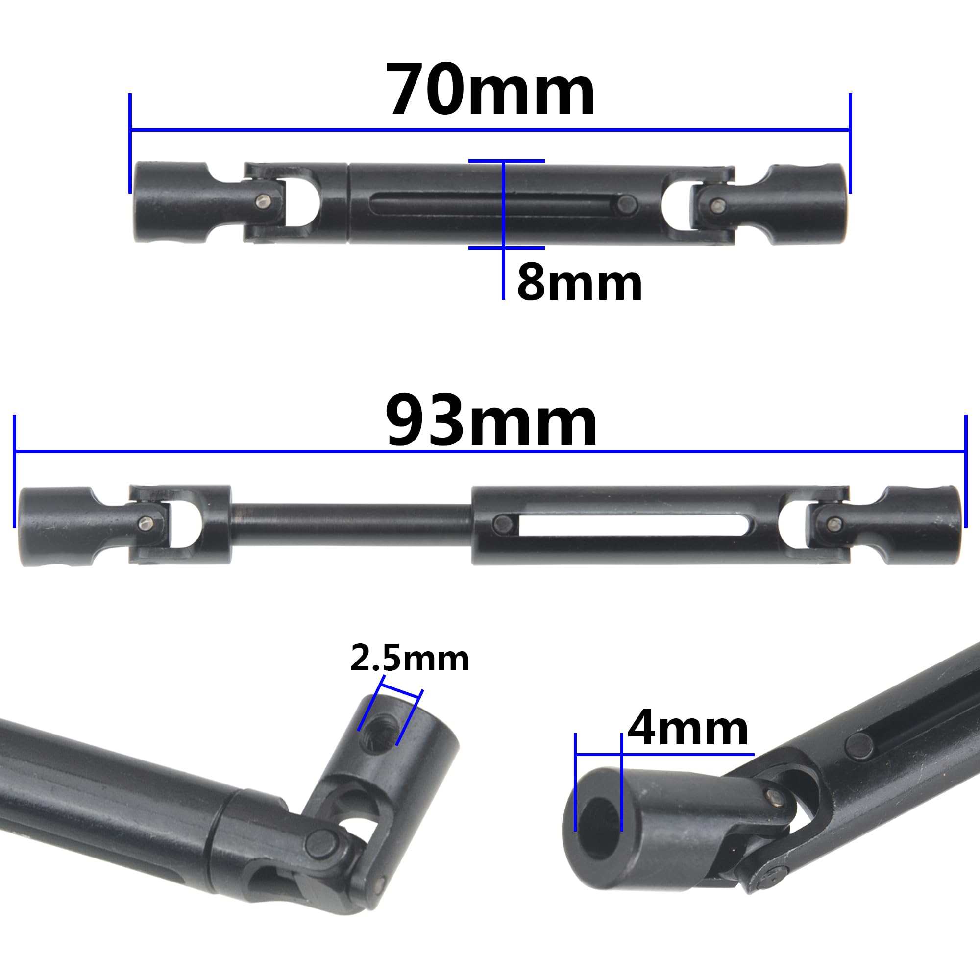 Amazon.com: ShareGoo Universal RC Drive Shaft 70mm-93mm w/ 3.17mm