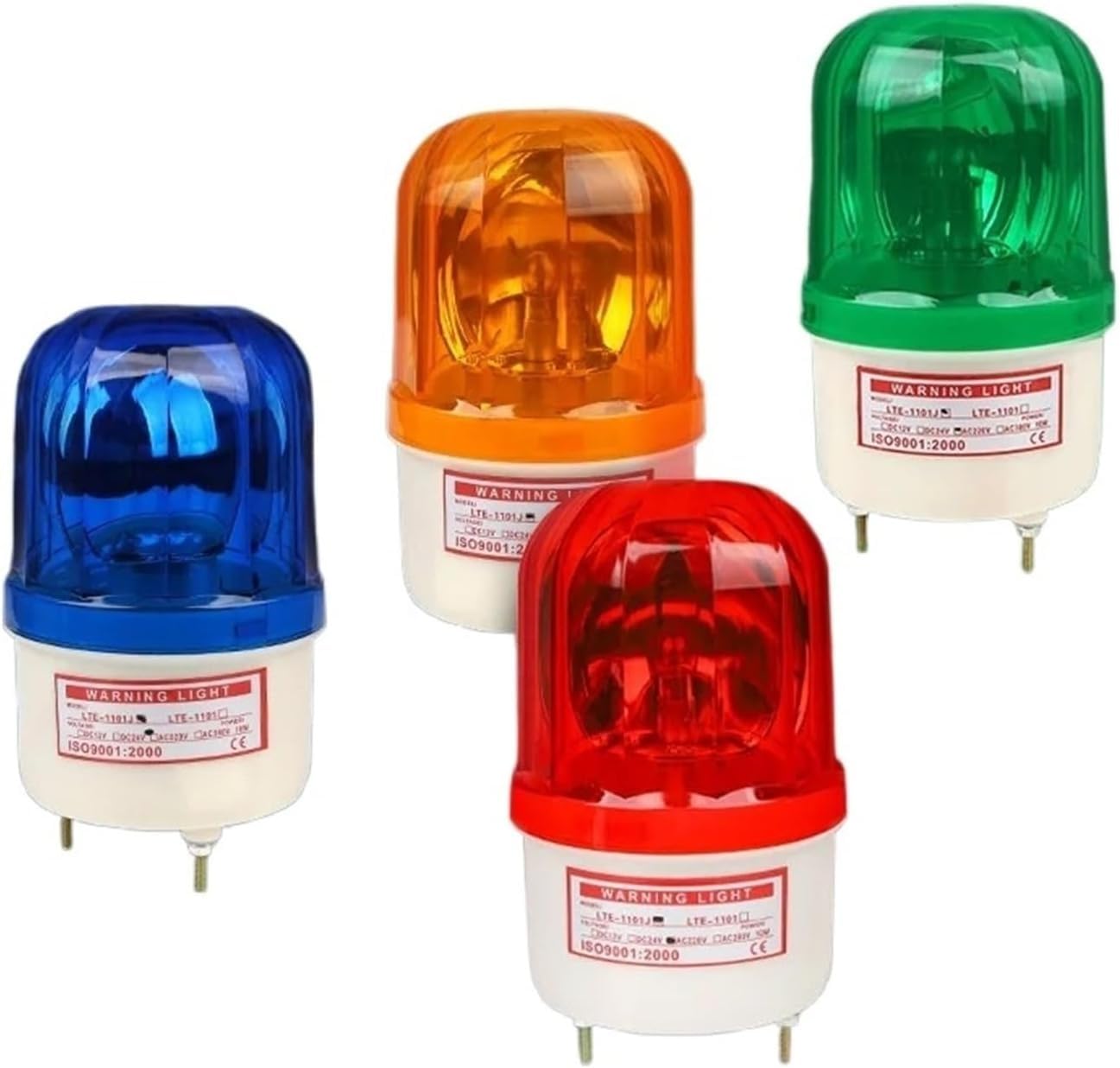Tour de signalisation industrielle avec indicateur LED-1101, 12 V, 24 V, 110 V, 220 V, 380 V, gyrophare, signal sonore, stroboscope rouge, jaune, bleu, vert.(Yellow,12v)