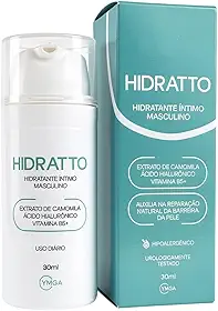 Creme Hidratante Íntimo Masculino - Seguro para Uso Diário, com Ácido Hialurônico, Vitamina B5+ (D-Pantenol), e Camomila - YMGA 30ml