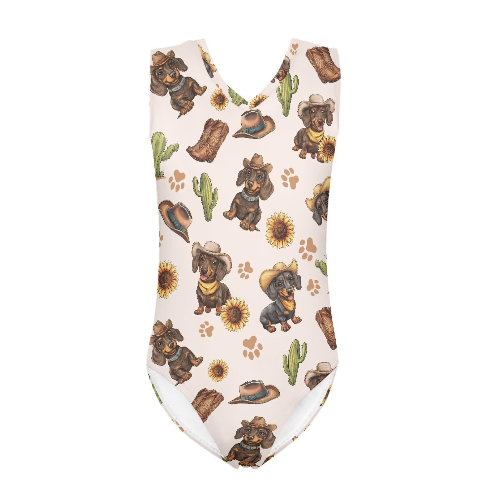 INSTANTARTS Leopard Leotard Girl Gymnastics Toddler Tank Biketards One Piece