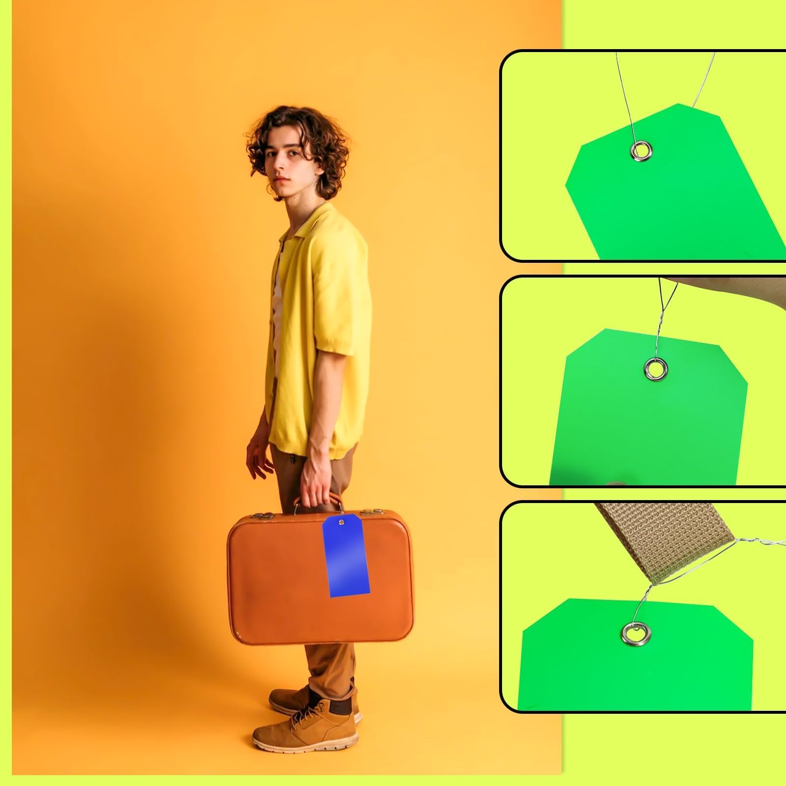 30pcs Plastic Blank Gift Tags With String - 2.5x4cm Rectangle Clothing Price Tags For Crafts & Labeling