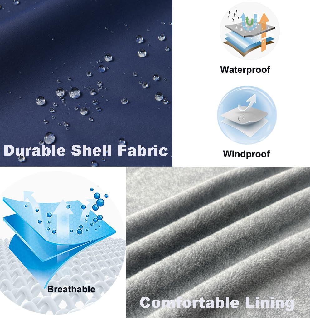 Boys Girls Rain Jackets Waterproof Hooded fleece Raincoats Lightweight Windbreakers for Kids - Image 4