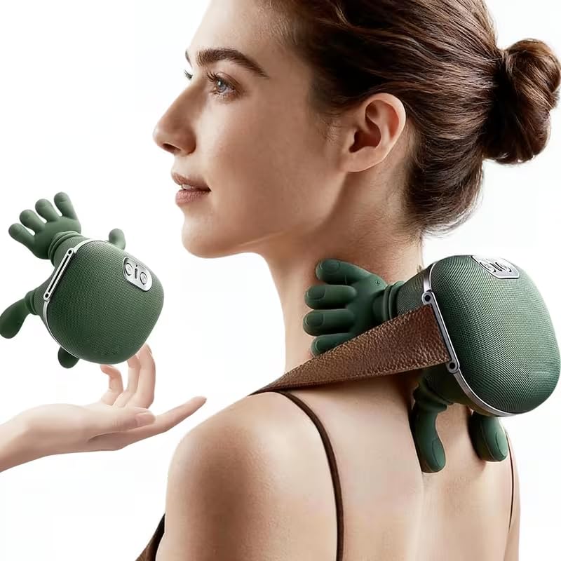 Neck Massager Neck and Shoulder Pro Bionic Heated Massager Wireless Portable Shiatsu Neck and Back MassagerSimulated Human Hand Design for Pain Relief and Muscle Relaxfor Adults Office Staff Dr