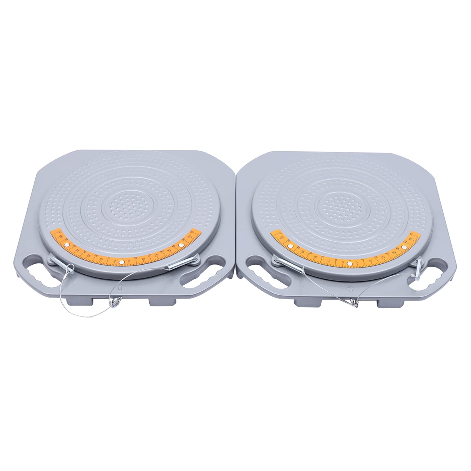 WsrrLun 1 Pair Wheel Alignment Tool Wheel Car Truck Front End Wheel Alignment Turntable Turn Plates Tool Kit Magnesium Alloy Turn Plates 360° Rotating Turn Plate Table w/2 Rubber Thrust Pads