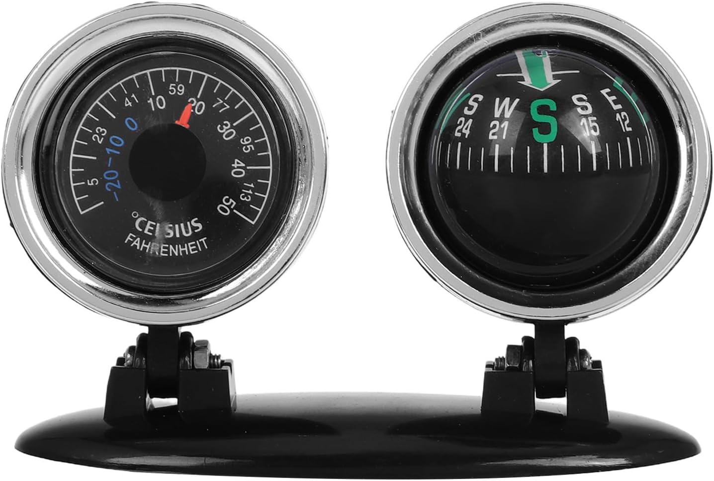 Two-in-one Car and Boat Compass Ball, Accurate Vehicle Dashboard Mount, Multi-Function Automotive Navigation Guide, Reflective Auto Compass for Outdoor Driving