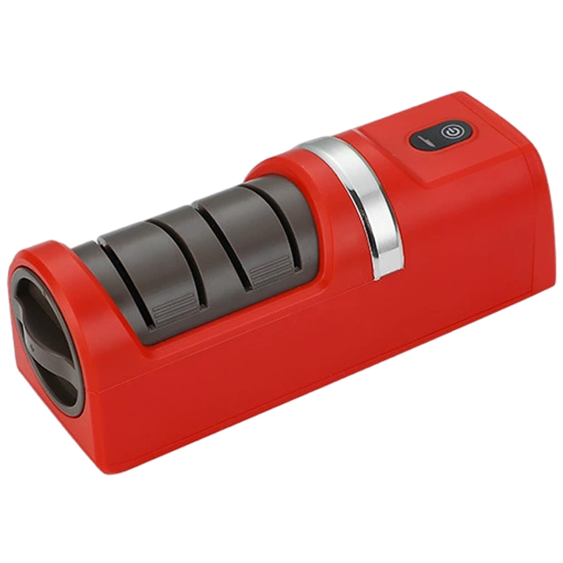 Affûteur de couteaux électrique compact rouge à base antidérapante