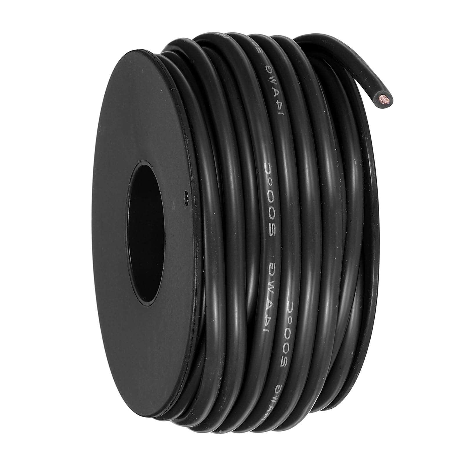 sourcing map 14AWG Flexible Silicone Wire 9m/30ft, 14 Gauge Tinned Copper Electrical Stranded Wire 200 Celsius/392 Fahrenheit High Temperature Hookup Spool for DIY Model Wiring, Black