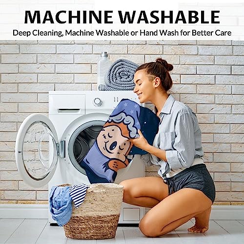 Mercuryelf Sloth Throw Blanket - Soft, Fuzzy & Warm - 30x40 Inches Small Blankets for Lap, Crib - Dark Blue Cute Throws Gift for Baby