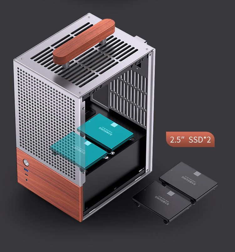 Amazon.co.jp: PCケース JONSBO ITX T6 (シルバー) : パソコン・周辺機器