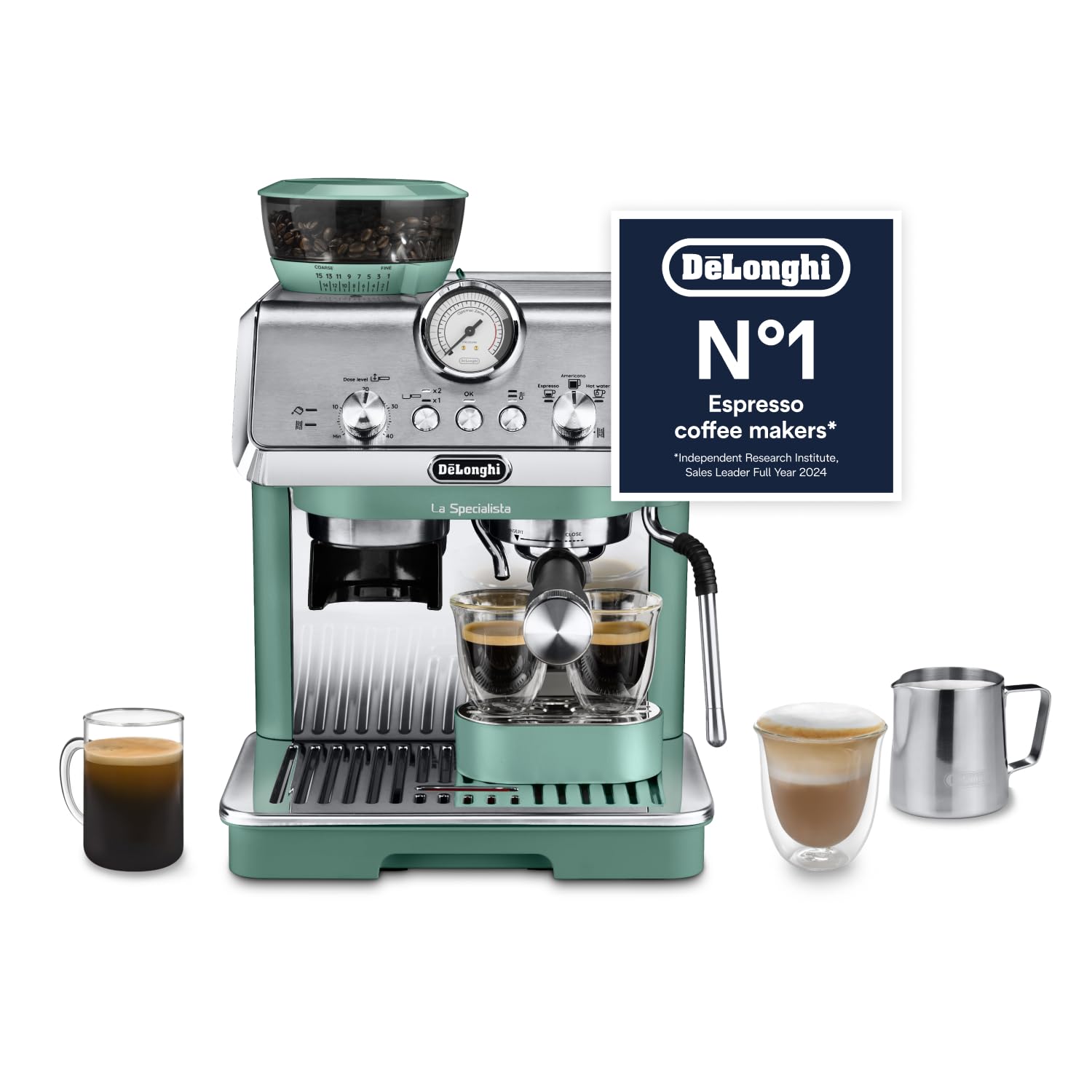 Delonghi La Specialista Arte Ec9155.Gr Manual Bean To Cup Coffee Machine - Green
