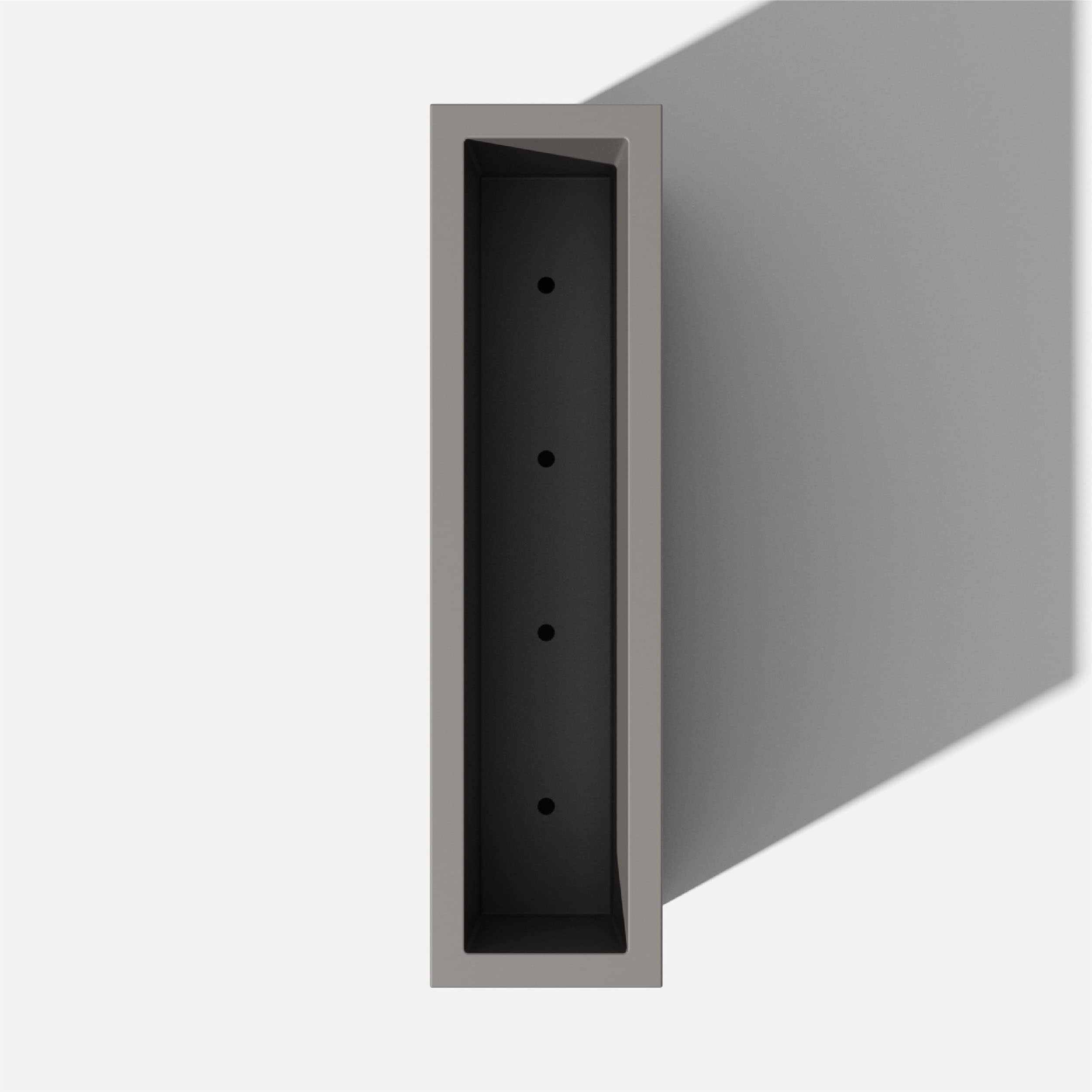 Veradek Block Series Span Plastic Planter - Tall Rectangular Planter for Indoor or Outdoor Patio/Porch, Gray, 30" in Height, 10" in Width, 38" in Length