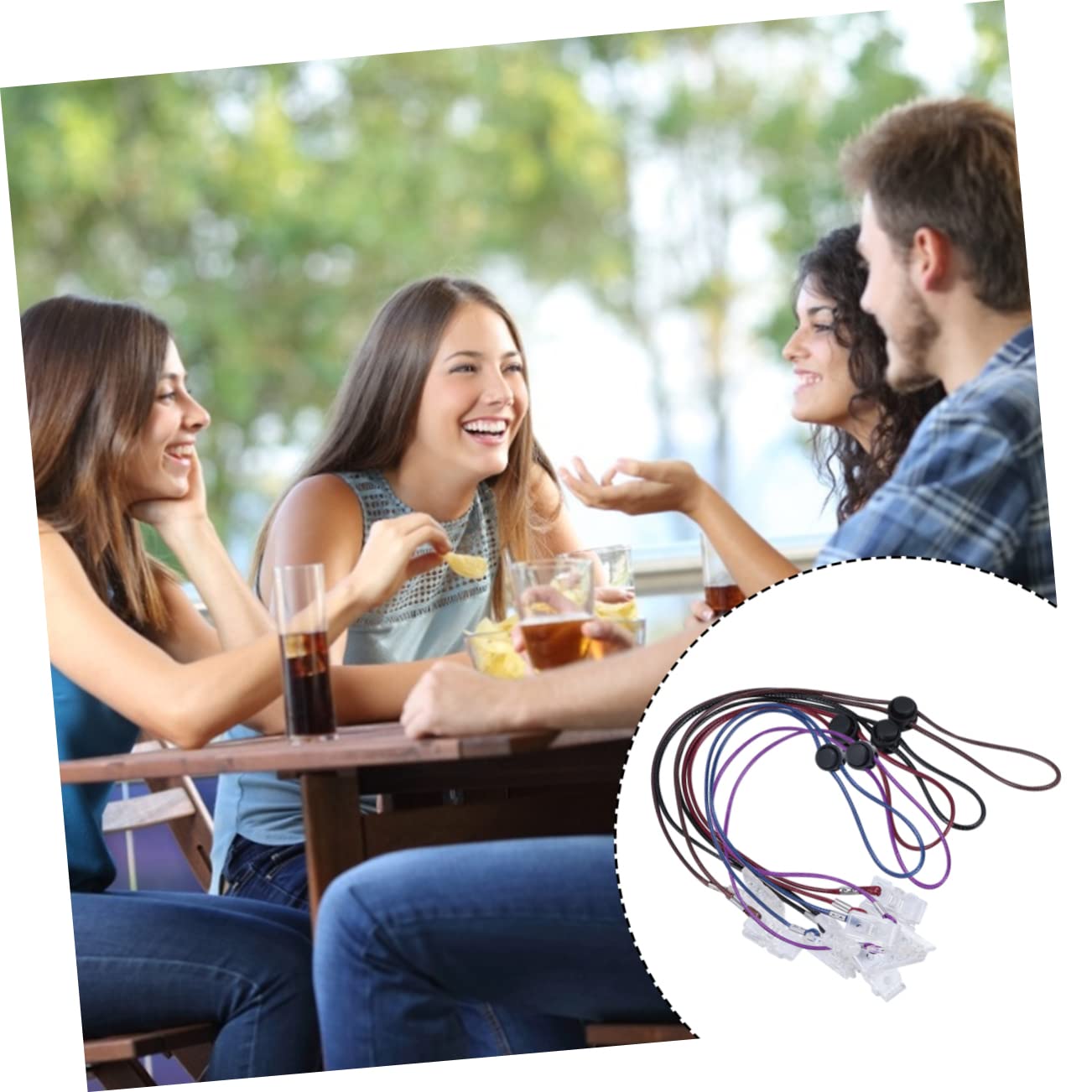 Abaodam 3 Sätze à 15 Stk Papierhandtücher Alten Lanyard-clip Lätzchen