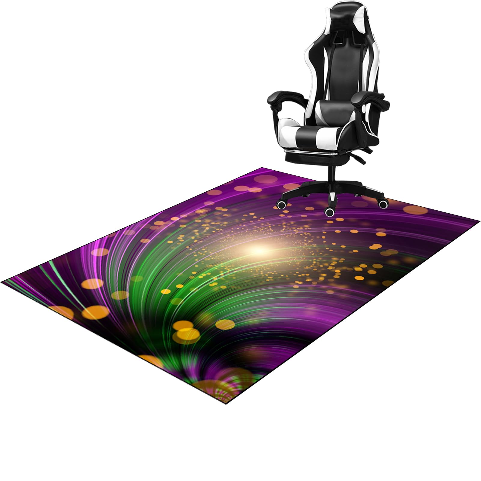Qesjodfu Gaming Chair Mat for Hard Floors 90 x 120 cm, Floor Protection Mat for Hard Wood Tile Floors, Heavy Duty Office Chair Mats for Carpeted and Hardwood Floor, Non-slip Rectangle Desk Chair Mat