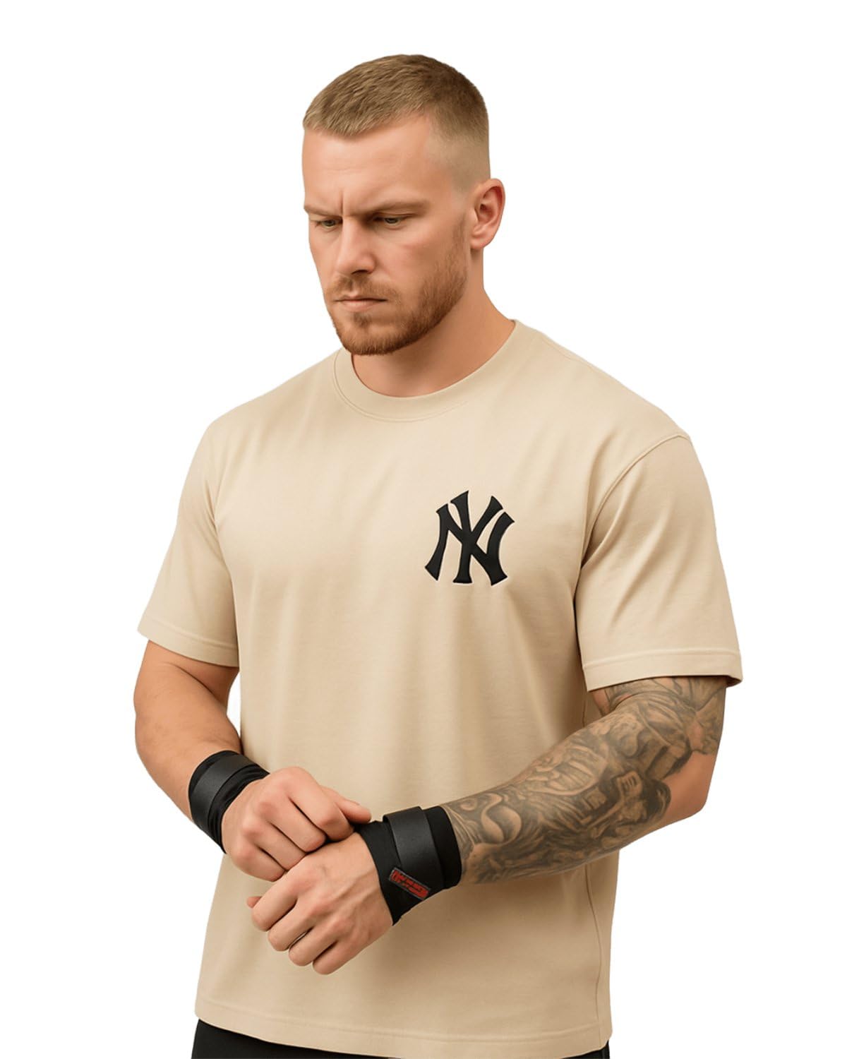 Camiseta Masculino Oversized Casual e Treino Estampa New York Algodão Premium 30.1