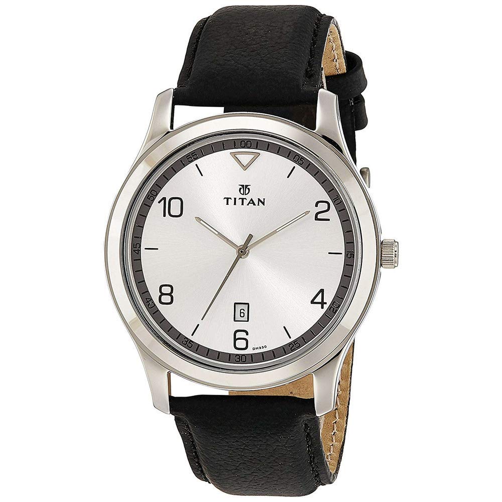 Titan Workwear White Dial Analog with Date Leather Strap watch for Men-NS1770SL01 (B0792NXGBH) Amazon Price History, Amazon Price Tracker