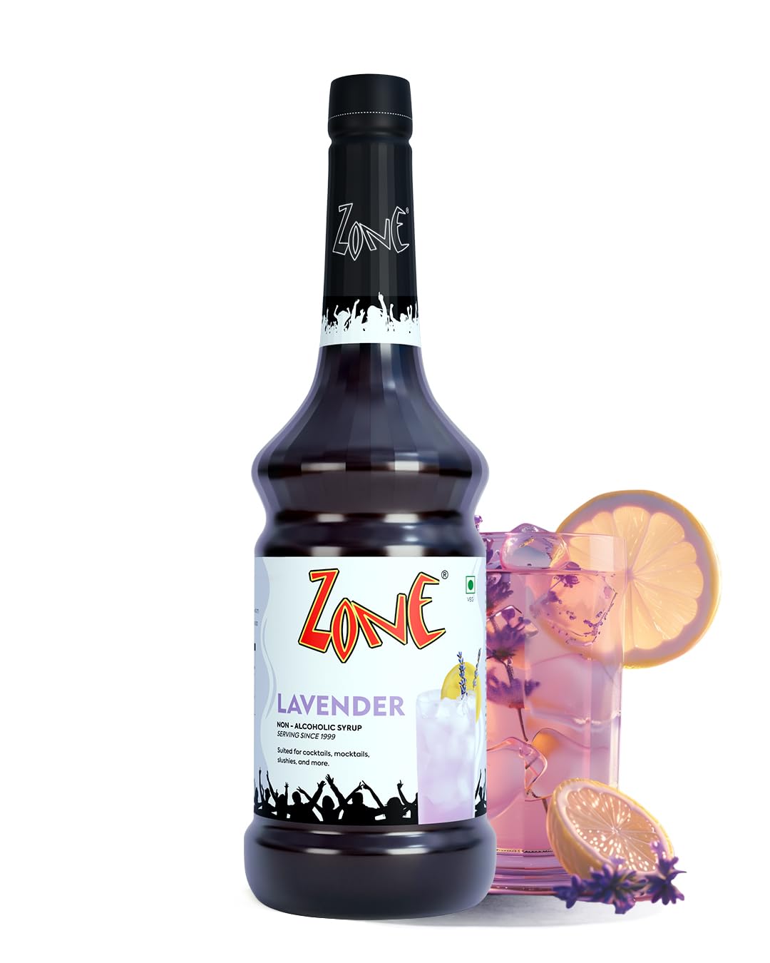 Zone Lavender Syrup 1000ml | Lavender Flavor for Mocktails