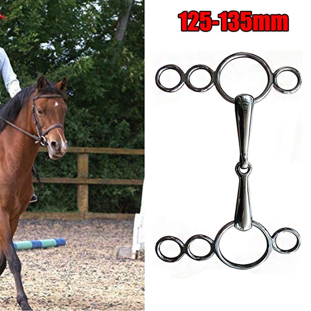 tooloflife Wassertrense doppelt gebrochen 3-Ring-Wassertrense Edelstahl 2 Größen 125 mm / 135 mm, Silber