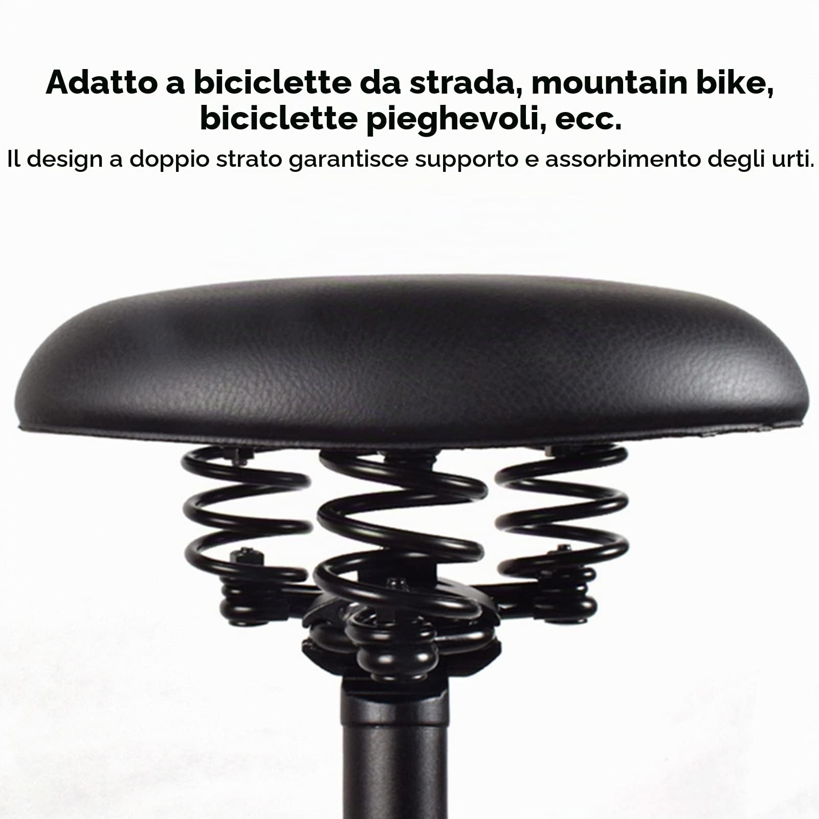 Sella per Bicicletta Comoda per Uomo Donna, Sella per Bicicletta Senza Naso, Sedile per Mountain Bike Cuscino del Sedile Ammortizzante Super Morbido per Bici Pieghevole