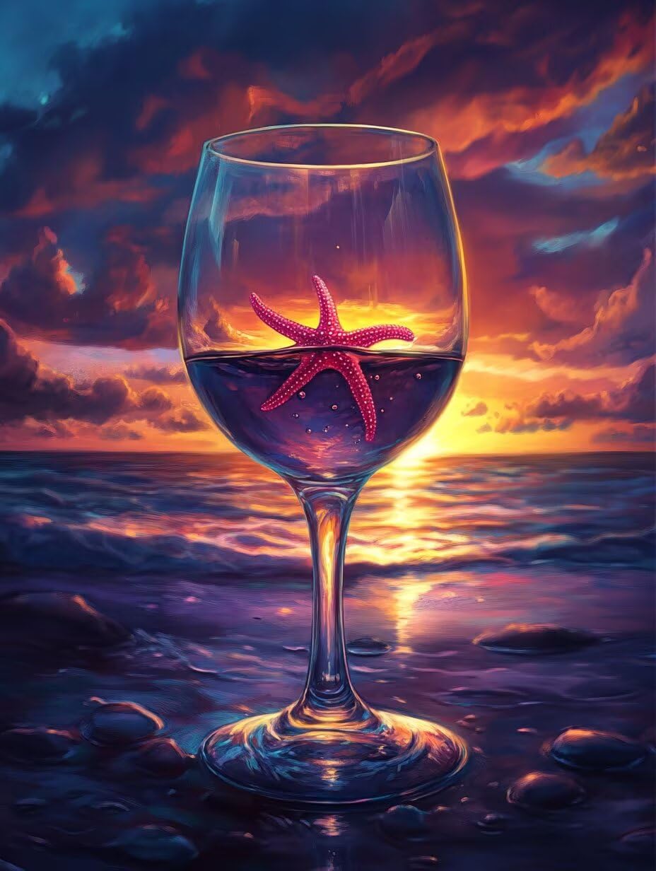 Diamond painting 5d coucher de soleil et kit point de croix - 8