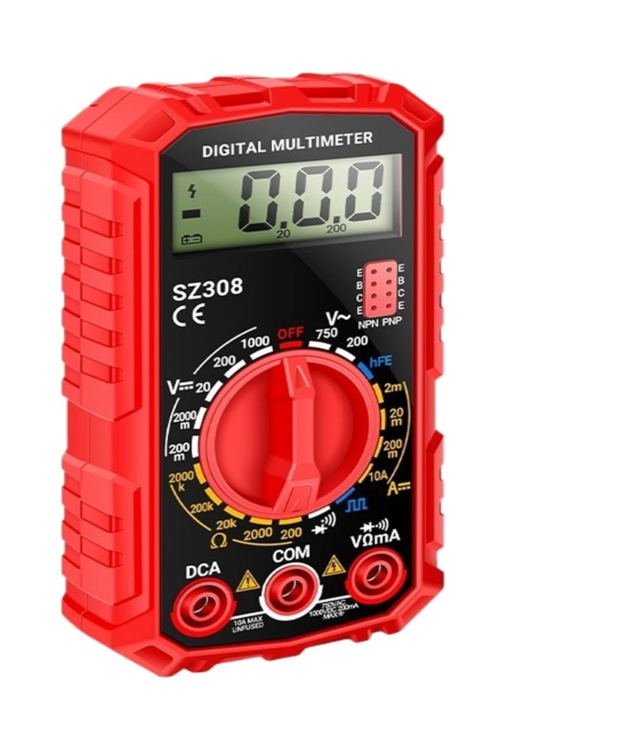 AC/DC Current Meter Electrician Square Wave Test Digital Multimeter Battery Pointer Testers Voltage Resistance Meter(SZ308 Black)