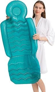 Full Body Bath Pillow Bathtub Cushion,Inflatable Bath mat with 8 Suction Cups, Spa Bathtub Pillow for Head Neck Shoulder and Back Support