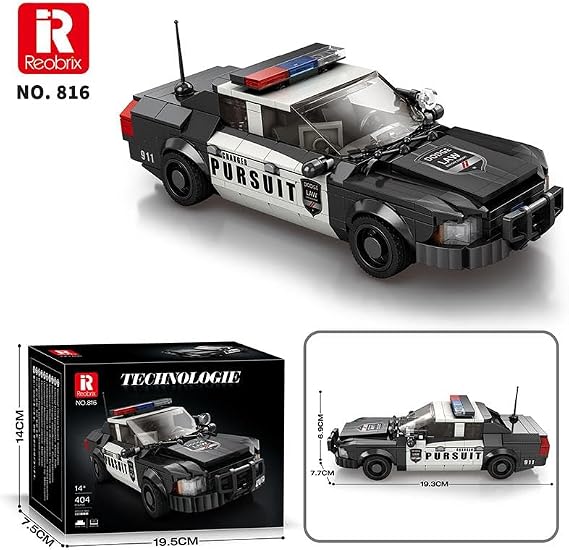 Reobrix Creator 816 Polis Arabası Crown Victoria Yaratıcı Yapı Blok Seti Building Blocks - 404 Parça