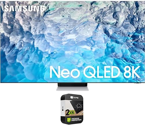 SAMSUNG QN65QN900BFXZA - Smart TV de 65 pulgadas Neo QLED 8K 2022 renovado con paquete de protección mejorada CPS de 2 años