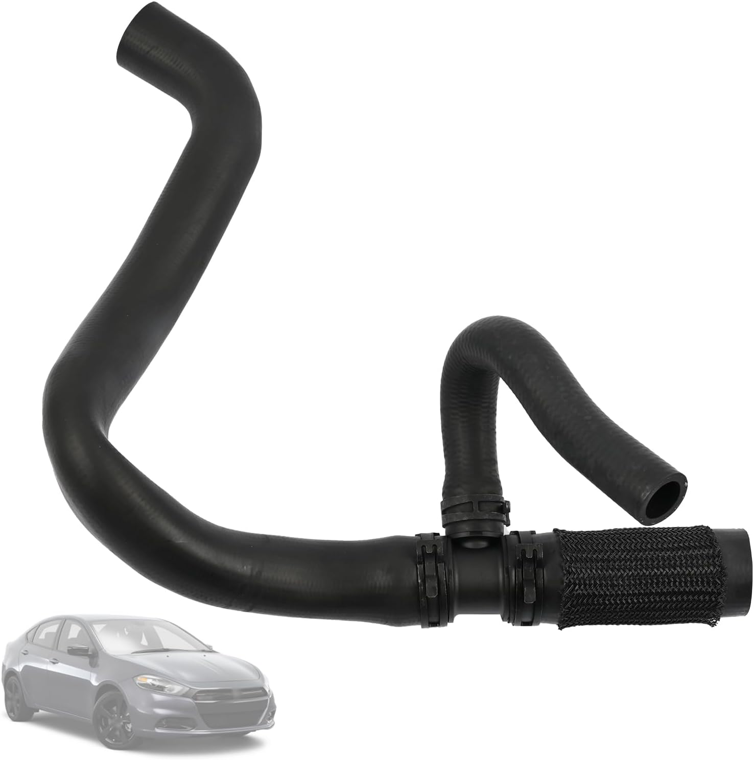 68092560AC Radiator Coolant Hose Compatible with Dodge Dart 2013 2014 2015 2016 2.0L/2.4L L4, Upper Coolant Hose Replace 68092560AB