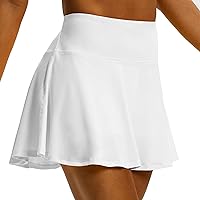 Vista 2 de Falda de tenis plisada de cintura alta para mujer, ligera, atlética, con pantalones cortos de golf con 4 bolsillos