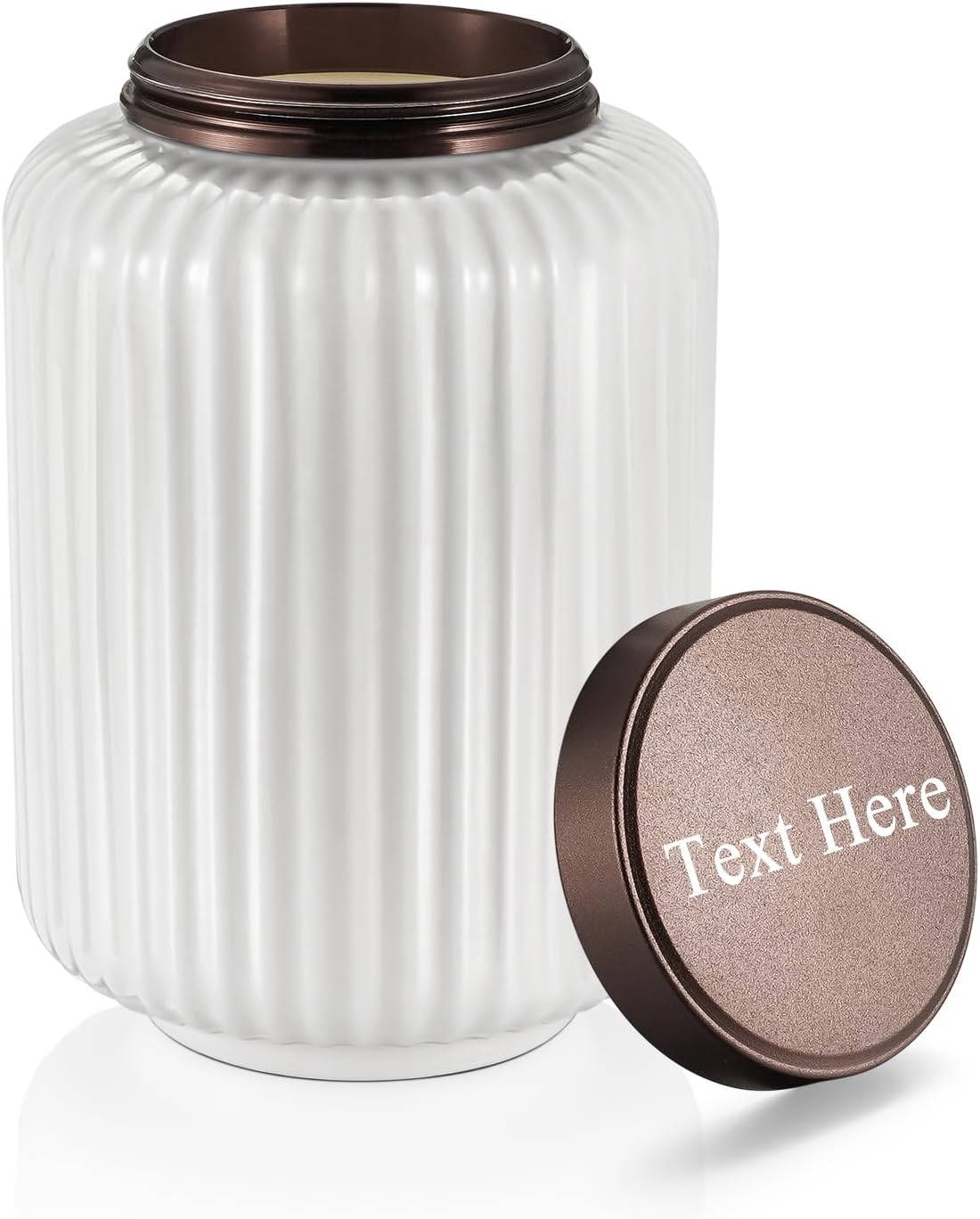 SOITIS Customized Ceramic Urns for Ashes - Small Keepsake for Human Ashes Keepsake, Funeral Cremation, Memorial Urn for Loved One Mini Urns for Ashes Keepsake White Urn for Women Men