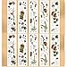 CAOLATOR 10 Stück PET Transparente dekorative Aufkleber Set Pflanzen Blumen Aufkleber Scrapbooking Sticker Bullet Journal Sticker Etiketten Schreibwaren