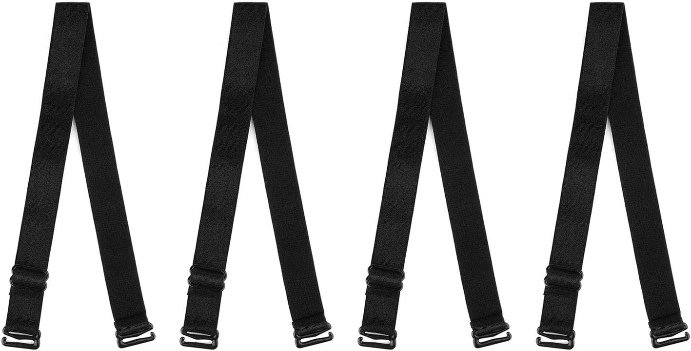uxcell 2 Pair 10/12/15/18/20mm Width Stretchable Shoulder Bra Straps
