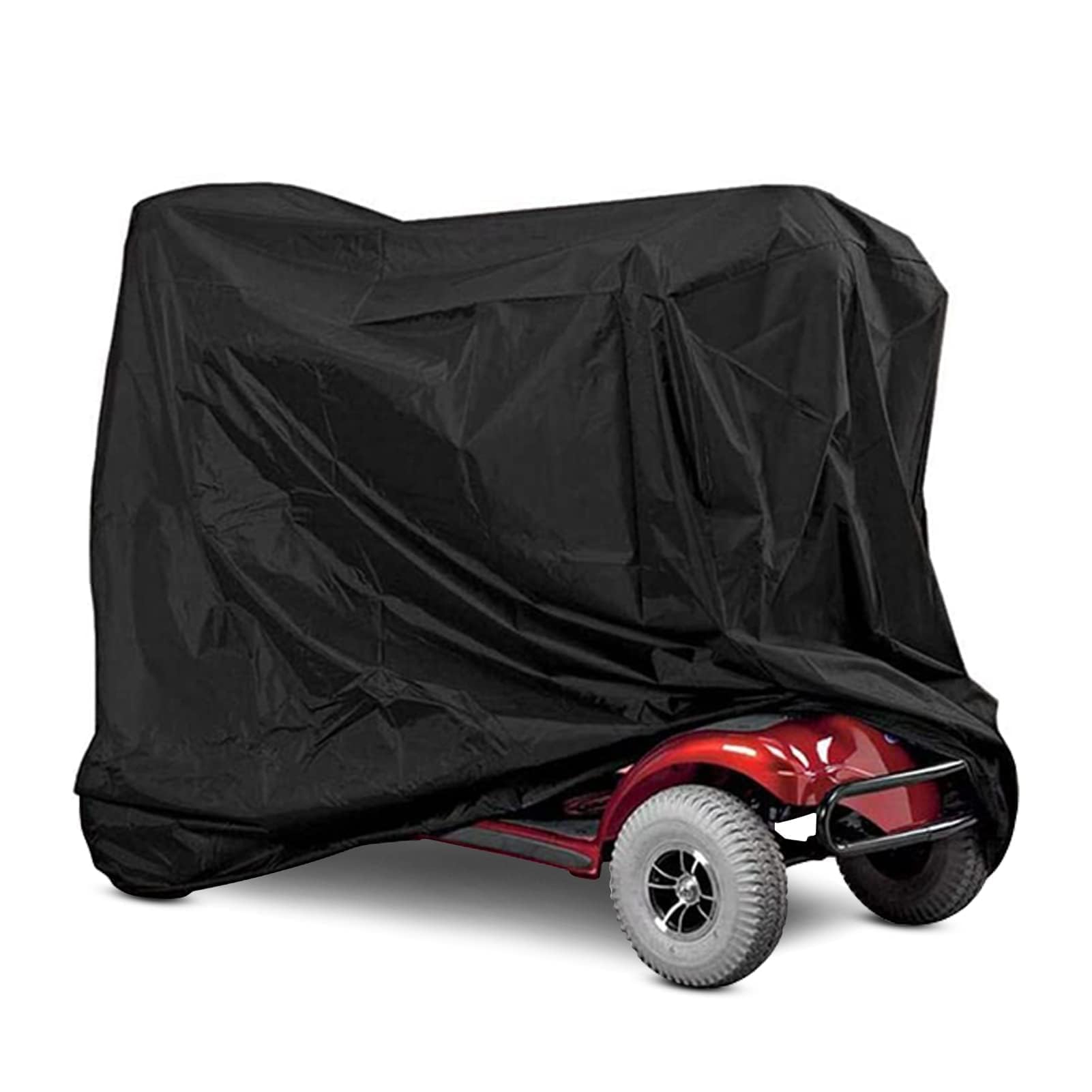 Herchr Black Mobility Waterproof Scooter Cover, Wheelchair Protects Covers Mobility Scooter Rain Cover Eldly Mobility Anti Dust Storage Cover From Snow Rain Sun Dust