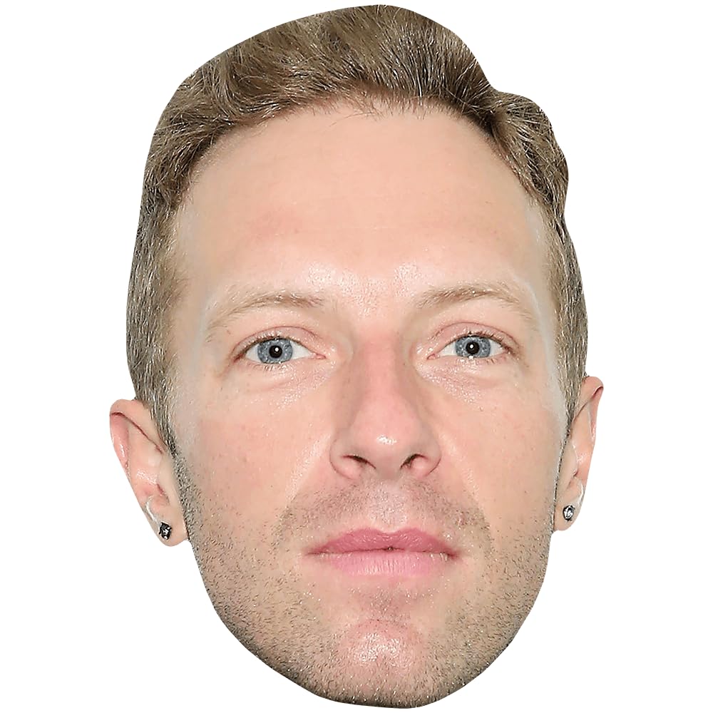 Chris Martin (Earrings) Celebrity Mask, Flat Card Face, Fancy Dress Mask