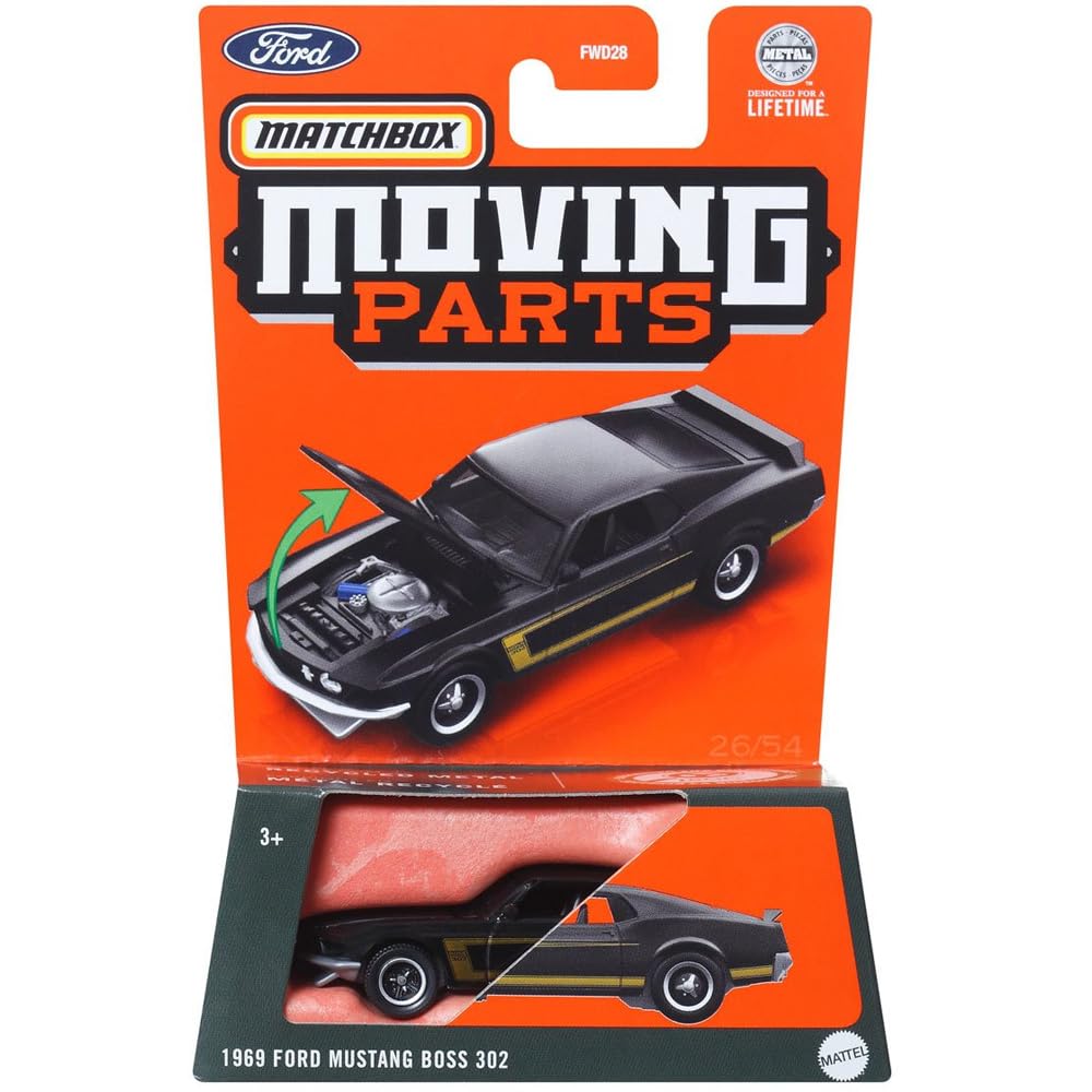 Amazon | MATCHBOX MOVING PARTS 1/64-1969 FORD MUSTANG BOSS 302