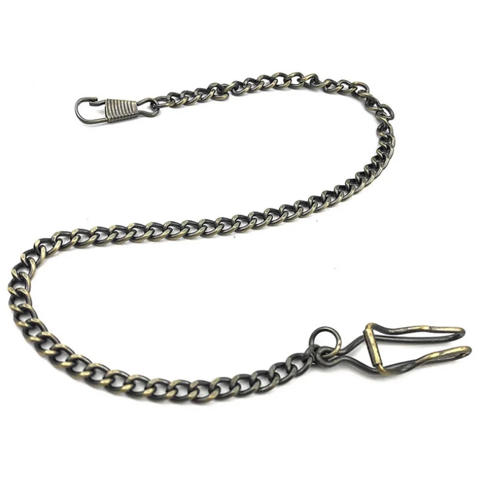 Antike Bronze-Taschenuhrketten, 37 cm, for Cowboy-Weste, Schlüsselanhänger, Zubehör, 24 Stück