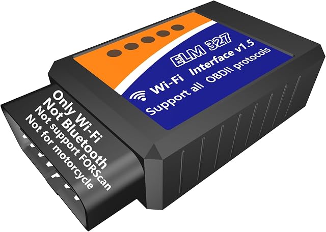 WiFi ELM327 OBD2 Adaptateur WiFi ELM 327 OBD2 Scanner pour Android iOS iPhone ELM327 WiFi Système OBDii ELM327 Connecteur de lecteur de code de scanner de voiture Dongle OBD ELM327 OBD2 Interface de l'outil de diagnostic de scanner pour le couple