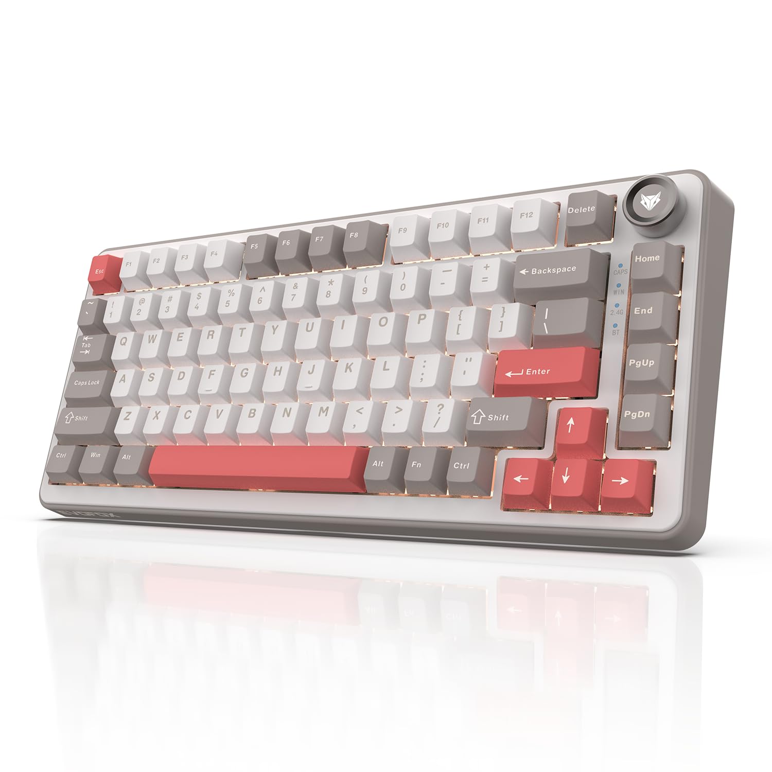 EvoFox Ronin X75 Tri-Mode Mechanical Gaming Keyboard | 12 Layer Gasket, 5 Layer Sound Dampening, Hot Swap GTMX Yellow Linear Switches,1000Hz Polling, Programmable, Muliti OS Web Software, Mac Key Caps-image-45
