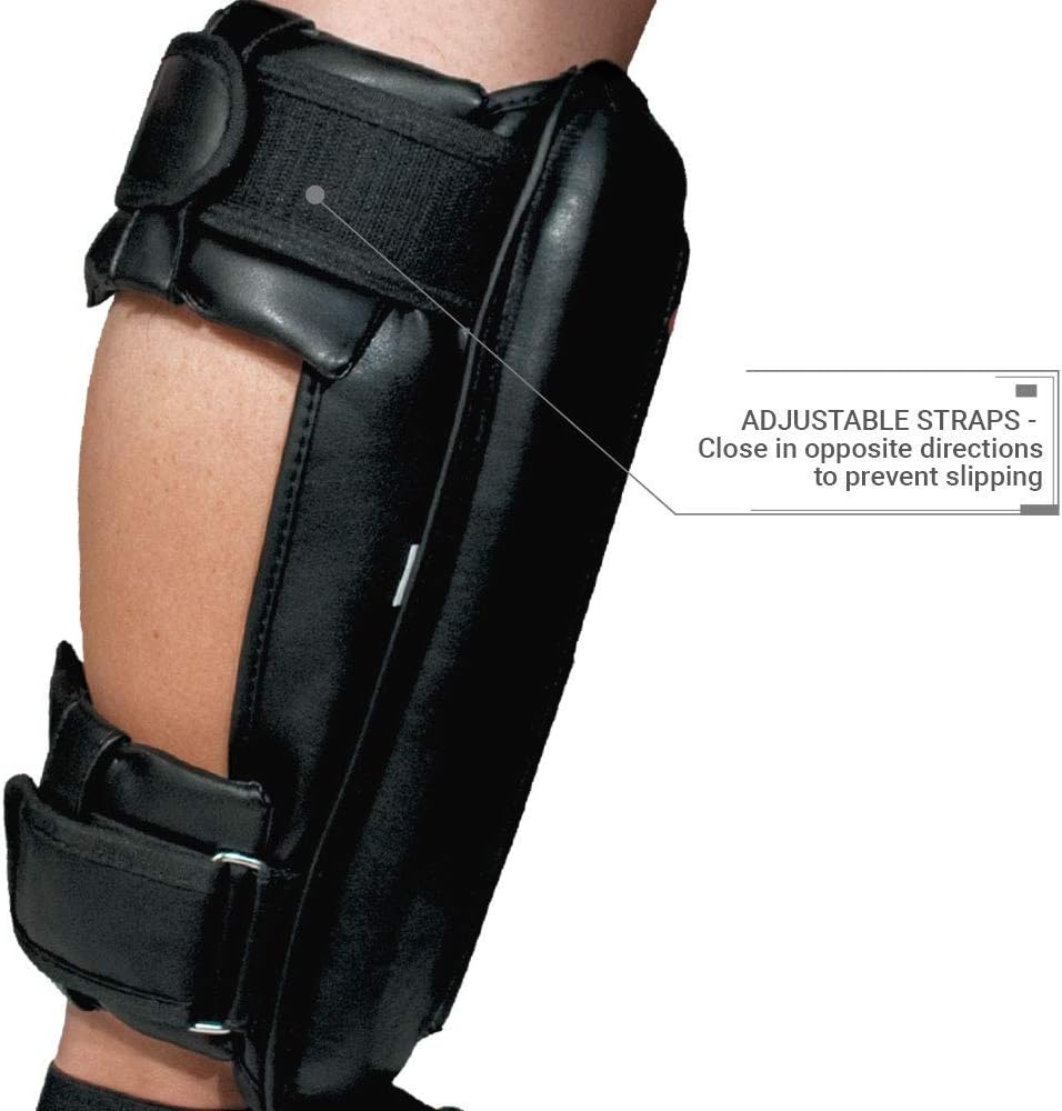 Revgear Defender Gel Heavy Hitter Shin Guards | Gel Padding | Extra Comfortable | Pre-Curved | Extra Cushion | Great Fit