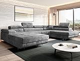 Sofa mit Schlaffunktion und Bettkasten - Wohnlandschaft U-Form - VARBERG -...