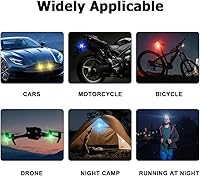 Vista 8 de MiOYOOW 4 luces estroboscópicas para drones, anticolisión, luces LED USB de 7 colores con control remoto para coches, drones, motocicletas
