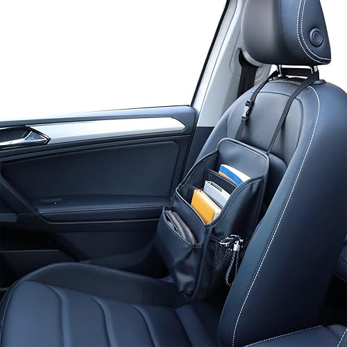 Miniatura 5 de Organizador de asiento delantero para tapicería de automóvil, bolsa de almacenamiento para asiento de pasajero, organizador grande y duradero para