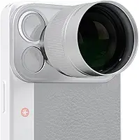 PGYTECH Lente teleobjetiva 2X para iPhone 17 Pro Max, extensor óptico de telefoto equivalente a 200 mm, lente de encaixe com anel adaptador para capa RetroVa, para vida selvagem/esportes/fotografia de
