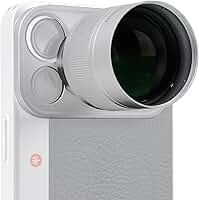 PGYTECH Lente teleobjetiva 2X para iPhone 17 Pro Max, extensor óptico de telefoto equivalente a 200 mm, lente de encaixe com anel adaptador para capa RetroVa, para vida selvagem/esportes/fotografia de
