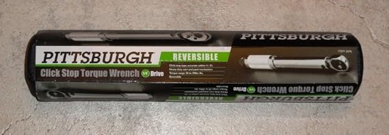 1/4 Drive Click Stop Torque Wrench Reversible 20-200 lbs. with Carrying Case